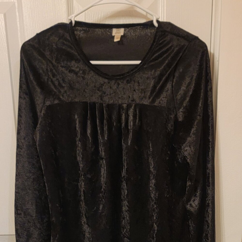 SWEET PEA Top Black WHIMSYGOTH Shimmer Velvet FAIRYDOLL M